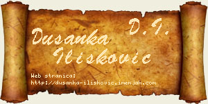 Dušanka Ilišković vizit kartica